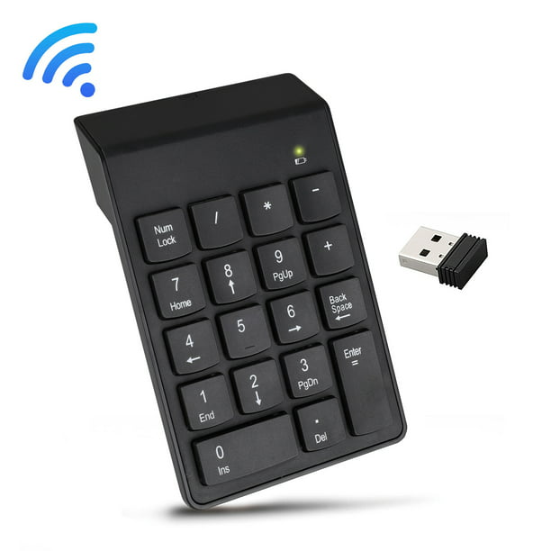 1 Pc Portable 18-Key 2.4Ghz Wireless Mini Numeric Keyboard for Home and Office and Computer and Tablet Computer and Smartphone 